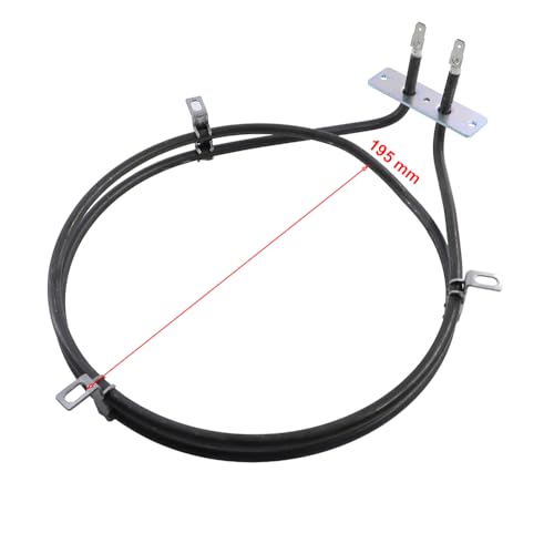 Jcspares® - Resistenza Circolare Ventola 2000 Watt | Diametro Esterno: 195 Mm Per Forno Compatibile Con Ariston Hotpoint