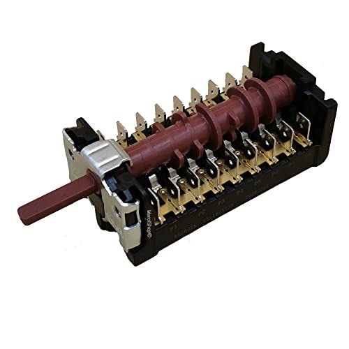 Marel Shop® - Interruttore Commutatore 890801 Per Forno Compatibile Con Nardi 8+0 Posizioni 9+9 Contatti Per Modelli: Fea293X, Fsx973Xn4, Fea293Xn.337