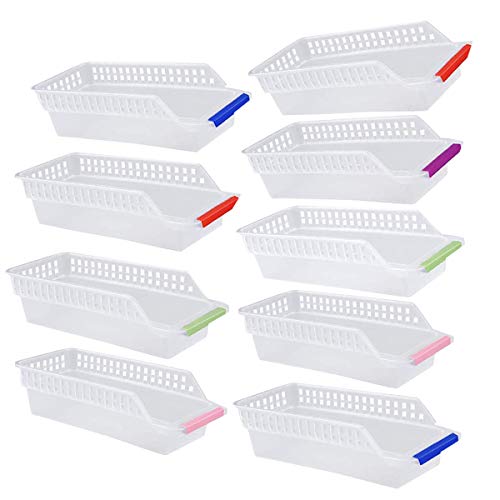 Roadloo Contenitori Frigo, 9Pezzi Scatola Plastica Per Frigo Frigorifero Conservazione Cestini Organizer Frigorifer Cassetti Cucina Frigo Box Per Frig