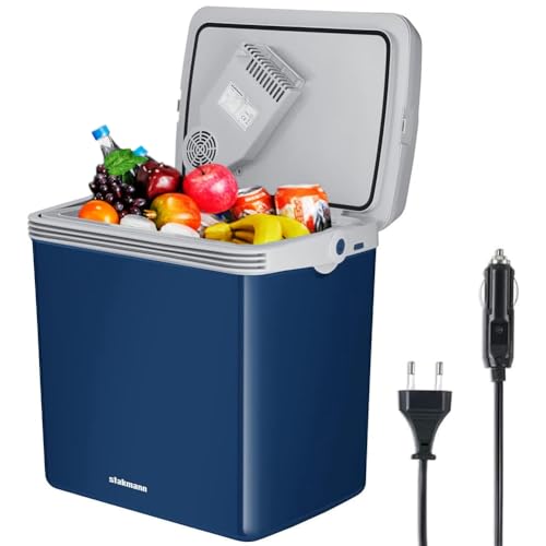 Frigorifero Elettrico Portatile Per Auto Da 32 Litri, Mini Frigo Con Manico Ergonomico, Spina Da 230V E 12V, Modalità Freddo E Caldo, Ideale Per Camio