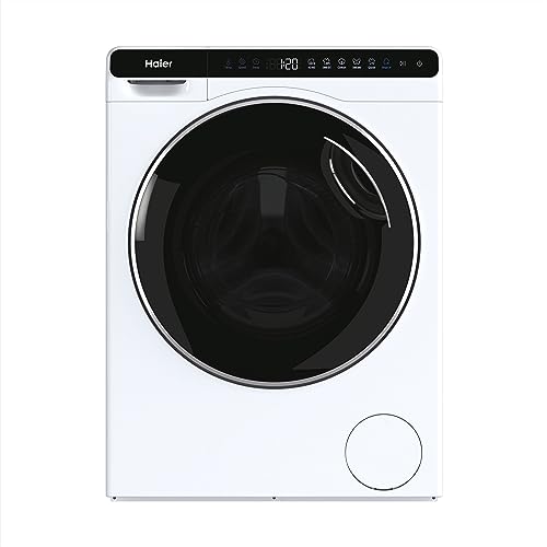 Haier Mini Drum Hw50-Bp12307-S Lavatrice, 5 Kg, 1200 Giri, 6 Programmi, Smart Dual Spray, Smart Ai, Trattamento Abt, Classe A, 51X44X70 Cm, Bianco