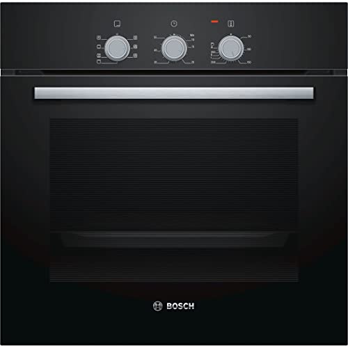 Bosch Hbf011Ba0 Serie 2, Forno Da Incasso, Aria Calda 3D: Cottura Uniforme Fino A 3 Livelli, 3 Manopole, Nero, 60 X 60 Cm
