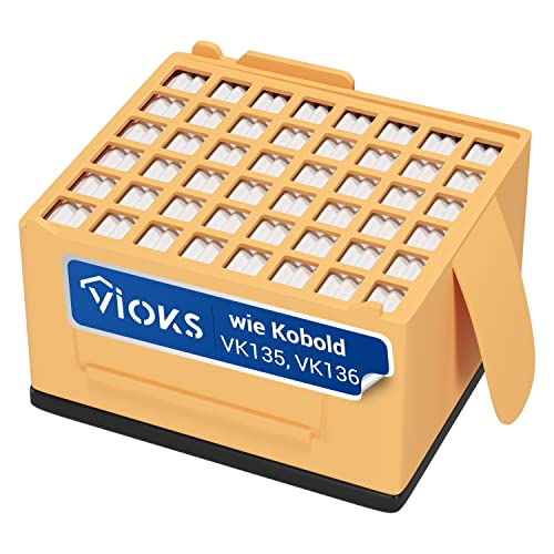 Vioks Filtro Hepa 73 X 80 X 60 Mm Di Ricambio Per Filtro Vorwerk Folletto – Filtro A Lamelle Per Aspirapolvere Vorwerk Folletto 135 E Vk136 & Vorwerk
