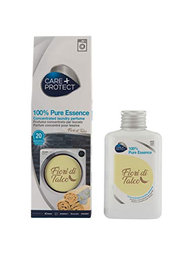 Care + Protect Fiori Di Talco, 100% Pure Essence, Profumatore Bucato Per Lavatrice, Essenza Concentrata Per Biancheria E Vestiti, 20 Cicli, 100Ml