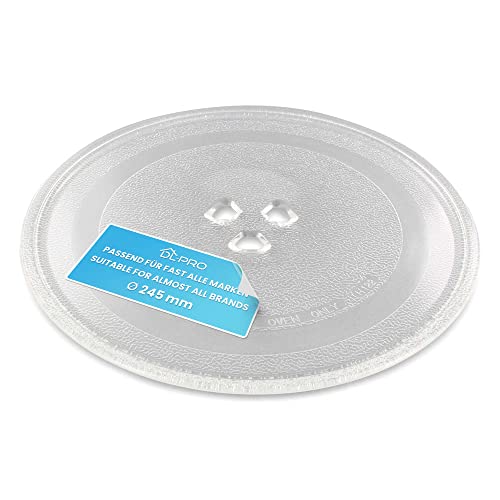 Dl-Pro Piatto Girevole Universale Per Microonde Da 24,5 Cm, Piatto Rotondo In Vetro Con Diametro Di 245 Mm