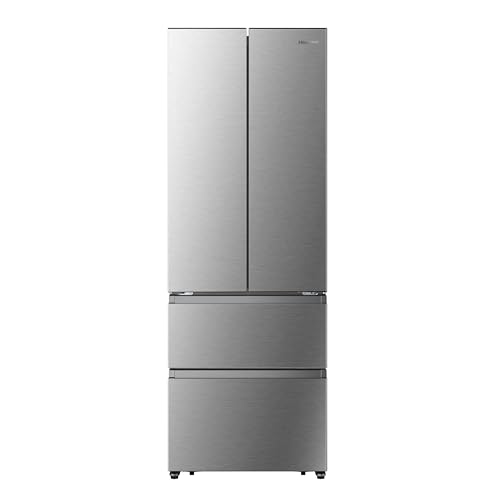 Hisense Rf632N4Bce Frigorifero French Door, 485 Litri, Ridotta Profondità 70 Cm, Inox, Total No Frost, Classe Energetica E