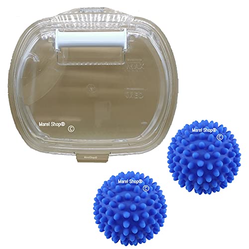 Marel Shop® - Contenitore Tanica Recupero Acqua + 2 Palline Antipiega Per Asciugatrice Compatibile Con Candy Hoover Zerowatt Per Modelli: Slhd813A2 - 