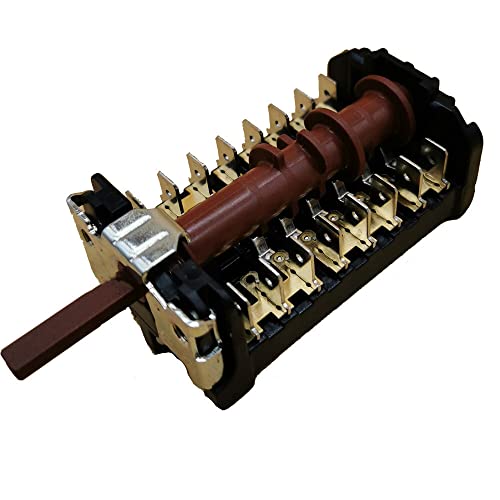 Jcspares® - Commutatore Regolazione Manopola Cottura Gottak 850605K 4+0 Posizioni 8+8 Contatti Per Forno Compatibile Con Vestel