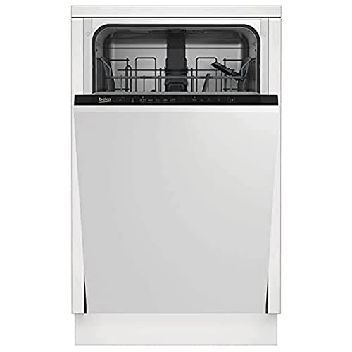 Beko - Dis28023, Lavastoviglie Da Incasso, 10 Coperti, A++, Compatta (45 Cm), Lcd, Freddo, Caldo, Aria Calda, 10 Coperti