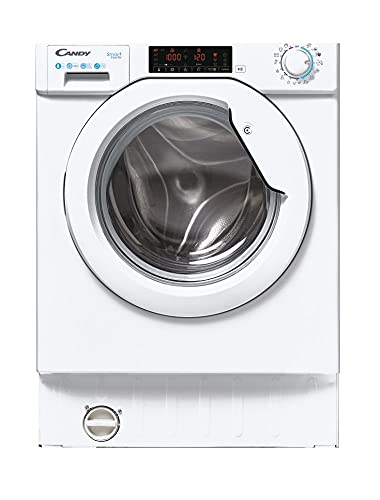 Candy Smart Inverter Cbw 48Twme-S Lavatrice Da Incasso, 8 Kg, 1400 Giri, Programma Igiene E Lana, Cicli Rapidi, Classe A, 60X53X82 Cm, Bianco