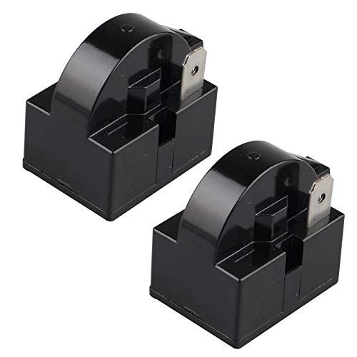 Futheda 2 Pz 15 Ohm 220 V Un Pin Ptc Starter Relay 1 Pin Ptc Frigorifero Congelatore Compressore Starter Frigorifero Accessori Per Frigorifero (Nero)
