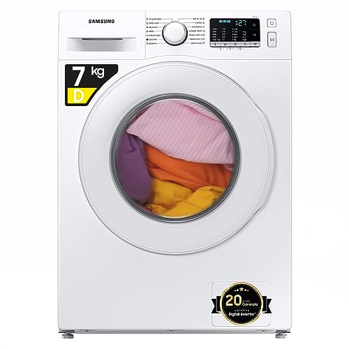 Samsung Lavatrice Crystal Clean Ww70Agas21Teet Libera Installazione, 7 Kg, 1200 Rpm, Vapore, Ecobubble, Carica Frontale, 60L X 85H X 45P Cm