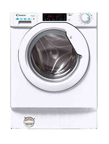 Candy Cbdo485Twme/1-S Lavasciuga Smart A Incasso, Capacità 8 Kg, 1400 Giri, Carica Frontale, Wi-Fi + Bluetooth, 60X53X82 Cm, Bianco, Classe D