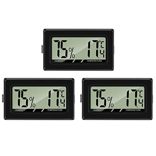 Thlevel 3Pcs Mini Lcd Digitale Termometro Igrometro Ambiente Interno Temperatura Umidità Misuratore Per Serra, Casa, Ufficio