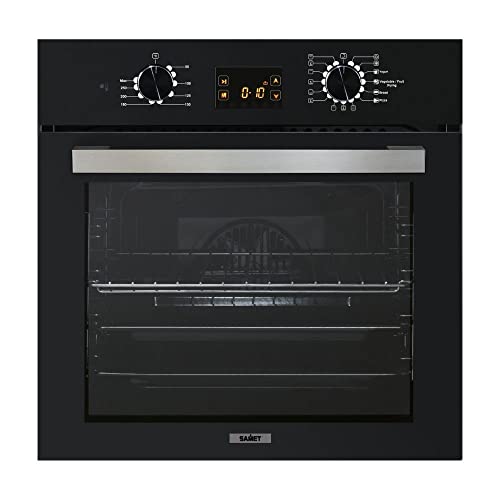 Samet Forno Elettrico Da Incasso Multifunzione Apollo15, Colore Nero, Capacità 60 Litri, Classe A, Sicura Per Bambini Inclusa, Forno A Incasso Con 15