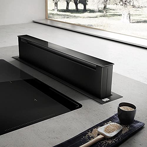 Elica Pandora Gme Bl/A/90 Integrato Nero 680M³/H A - Campana 680 M³/H, Aspirante, 57 Db, 680 M³/H, Integrato, Nero)
