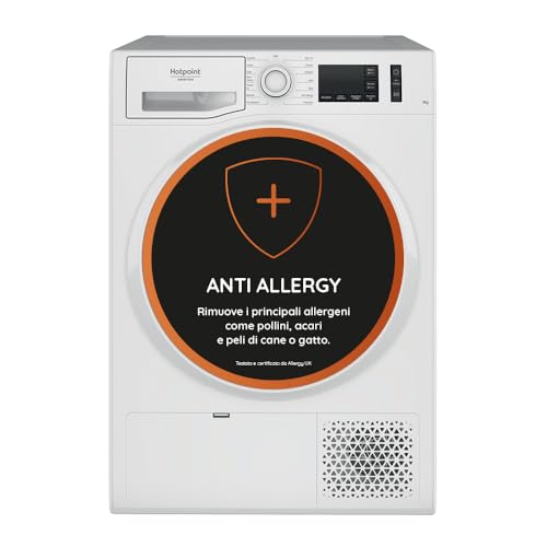 Hotpoint - Asciugatrice 9 Kg Nt M11 92Wk It - Asciugatrice Pompa Calore Classe A++ A Libera Installazione, Altezza 84,9Cm, Larghezza 59,5Cm, Profondit