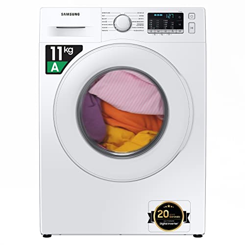 Samsung Lavatrice Crystal Clean Ww11Bga046Tt/Et Libera Installazione, 11 Kg, 1400 Rpm, Classe A, Ecobubble, Carica Frontale, 60L X 85H X 60P Cm