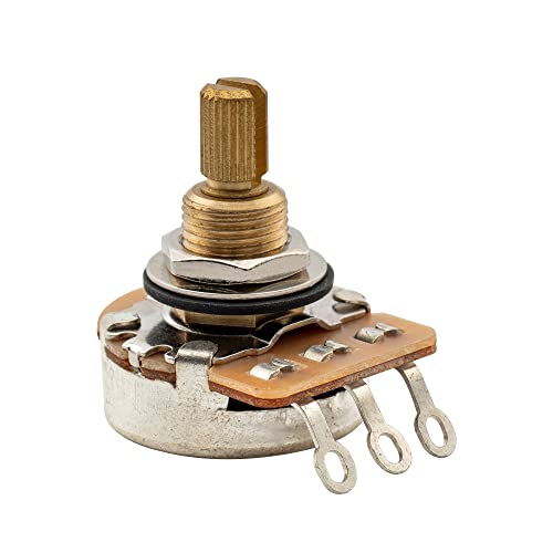 Musiclily Pro A250K Ottone Pollici Fine 24 Scanalature Potenziometro Split Shaft Audio Per Usa Chitarra Elettrica E Basso