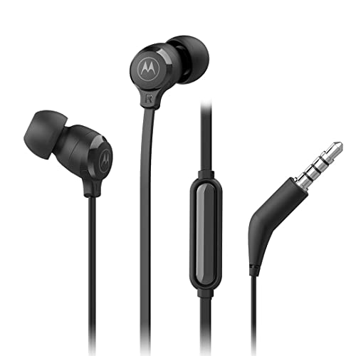 Motorola Sound Earbuds 3-S | Auricolari In-Ear Con Microfono | Cavo Anti-Tangle, Bassi Profondi E Design Ergonomico Con Vestibilità Comoda | 3,5 Mm |