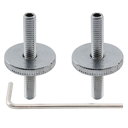Musiclily Pro Metrica M4 Boccole Bloccacorde Viti Con Ghiera Per Ponte Abr-1 Tune-O-Matic Chitarra Elettrica Tipo Epiphone Les Paul, Cromato (Set Di 2