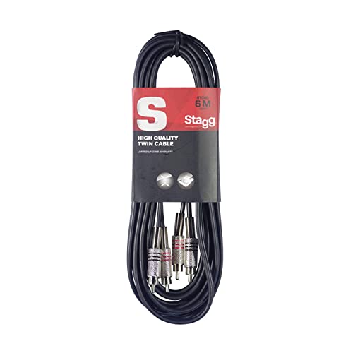 Stagg Stc6C Cavo S Serie Audio 2 X Jack Fono, Gemello Rcam A Rcam, 6M