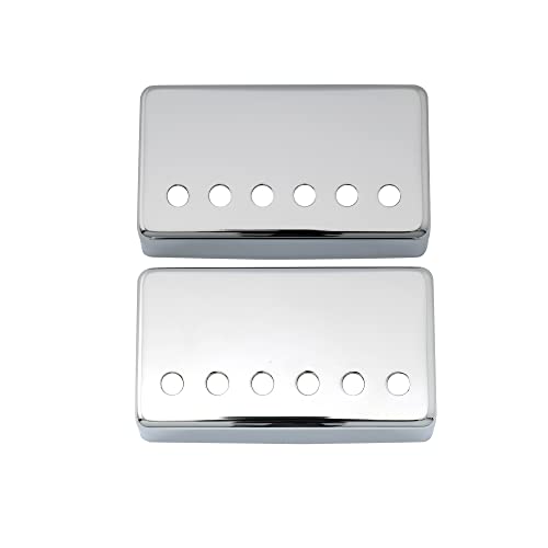 Musiclily Set Di 2 Covers Copri Humbucker Pickup In Metallo Per Chitarra Elettrica,Cromato