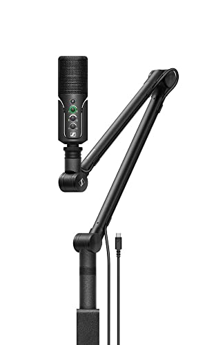 Sennheiser Profile Streaming Set Con Microfono Usb, Boom Arm E Tasca - Design Plug & Play, Ideale Per Podcasting E Streaming, Capsula Condensatore Car