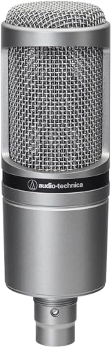 Audio-Technica At2020Gm Microfono Cardioide A Condensatore (Connessione Xlr) Per Voce Fuori Campo, Podcasting, Streaming E Registrazione, Metallico
