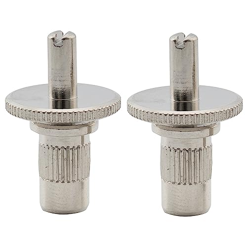 Musiclily Pro Metrica M4 Perni E Inserti Boccole Ponte Nashville Tune-O-Matic Per Chitarra Elettrica Tipo Epiphone Les Paul, Nickel (Set Di 2)