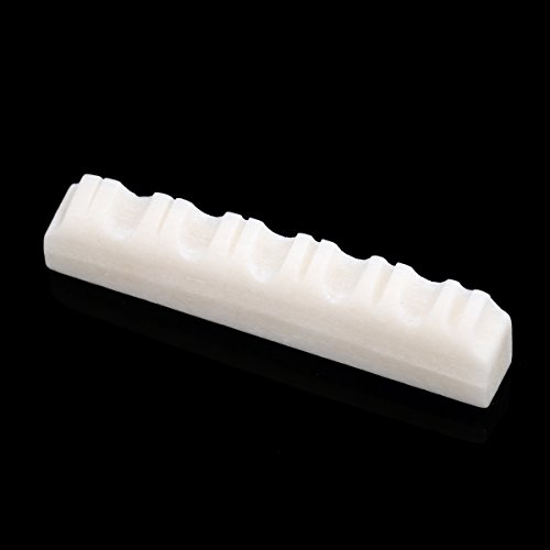 Musiclily Capotasto Osso Scanalato Per Chitarra Acustica 6 Corde,43X6X9Mm (2 Pezzi)