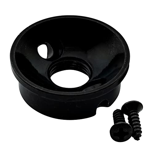 Musiclily Pro Metrica 9Mm Piastra Ricevi Jack In Acciaio Per Chitarra Elettrica Tipo Tele Import, Nero