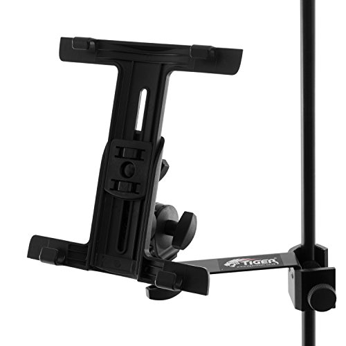Tiger Imca-Bk Supporto Per Tablet Ipad Per Asta Microfonica/Leggio Con Morsetto Regolabile - Colore Nero