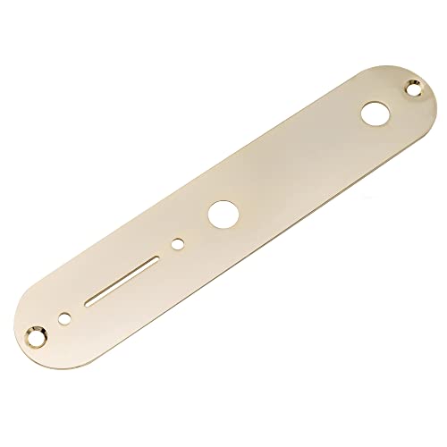 Musiclily Pro 32Mm Acciaio Piastra Attacco Manico Control Plate Per Chitarra Elettrica Tipo Tele, Dorato