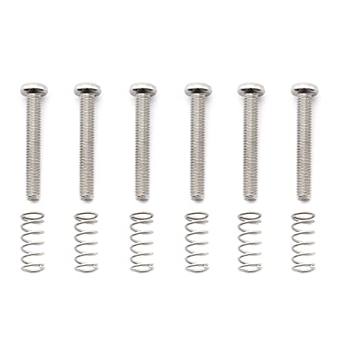 Musiclily Pro Metrica M3X20Mm Viti E Molle Intonazione Selle In Acciaio Inossidabile Per Ponte Chitarra Elettrica Tipo Tele Import, Colore Originale (