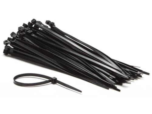 Perel Ectb200-Fascetta Stringicavo In Nylon, 4.6 X 200 Mm, Nero, 100 Pezzi
