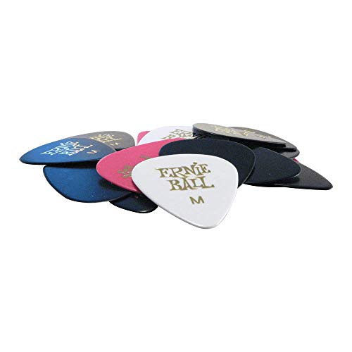 Ernie Ball, Plettri Medium In Cellulosa, Colori Assortiti, Confezione Da 24