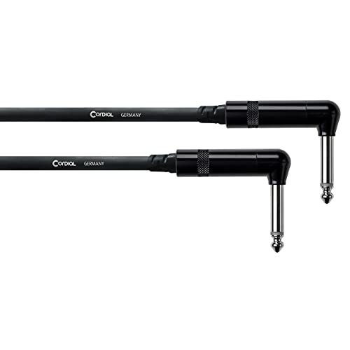 Cordial Cfi 0.3 Rr, Cavo Sbilanciato Patch, Jack Ts (Mono) Angolato/Jack Ts (Mono) Angolato 30 Cm