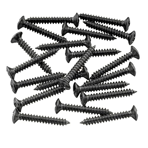 Musiclily 3X22Mm Viti A Testa Svasata Per Chitarra Ponte, Nero(20 Pezzi)