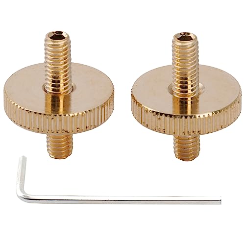 Musiclily Pro M4 Metrica Set Di Perni Di Bloccaggio Per Ponte Abr-1 Tune-O-Matic Chitarra Elettrica Epiphone Les Paul, Dorato (Set Di 2)