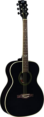 Eko Guitars - Nxt A100 See Through Black, Chitarra Acustica Top In Abete, Fasce E Fondo In Mogano, Tastiera In South American Roupanà, Colore Nero (06