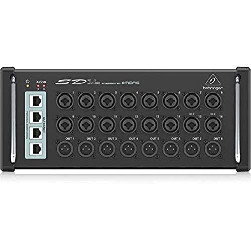 Behringer Sd16 I/O Stage Box Con 16 Preamplificatori Midas Controllabili A Distanza, 8 Uscite, Rete Aes50 E Hub Di Monitoraggio Personale Ultranet