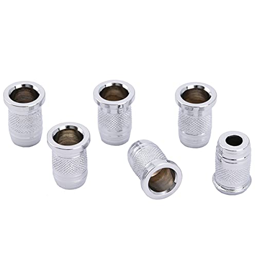 Musiclily Pro 11Mm Boccole Passacorde In Acciaio Montaggio Al Top Per Chitarra Elettrica Stile Telecaster Strat, Cromato (Set Di 6)
