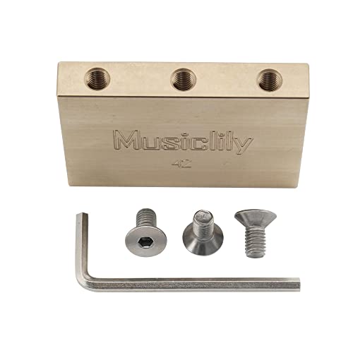 Musiclily Ultra 42Mm Blocco Tremolo In Ottone Solido Per Ponte Floyd Rose Locking Tremolo Chitarra Elettrica
