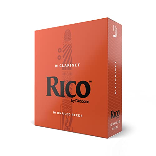 D'Addario Clarinet Reeds,Ance Per Clarinetto 2 Forza, Confezione Da 10
