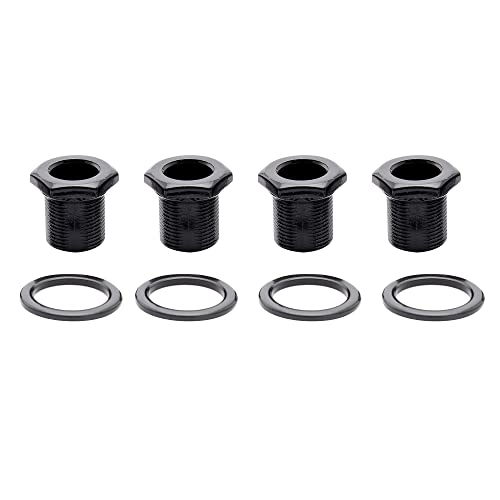 Musiclily Pro 15Mm Boccole Accordatore E Rondelle 19Mm Meccaniche Per Basso Elettrico Sigillato Tuning Pegs, Nero (Set Di 4)