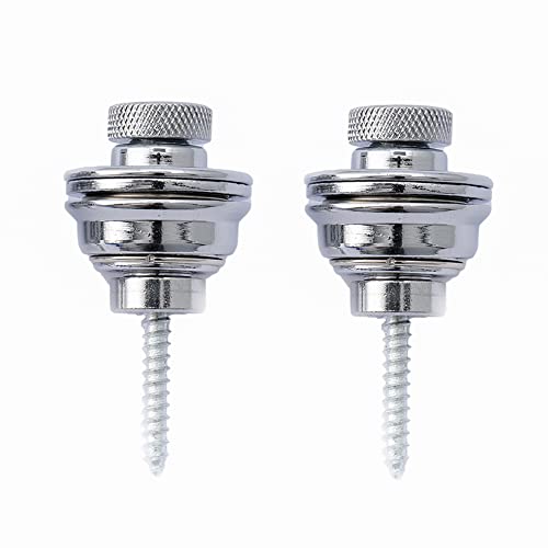 Musiclily Testa Piatta Chitarra Strap Locks Security Locks Tracolla Lock Attacchi Di Sicurezza Per Tracolla Chitarra Elettrica Acustica Basso, Cromato