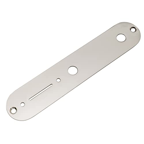 Musiclily Pro 32Mm Acciaio Piastra Attacco Manico Control Plate Per Chitarra Elettrica Tipo Tele, Nickel