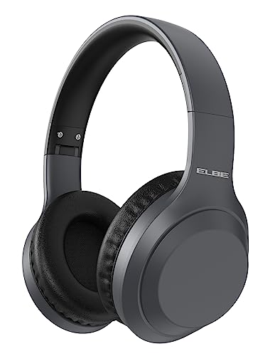 Elbe Abt-A10-G Cuffie Bluetooth 5.1 Con Cancellazione Attiva Del Rumore Anc, Con Microfono, Riproduzione 10 Ore, Grigio