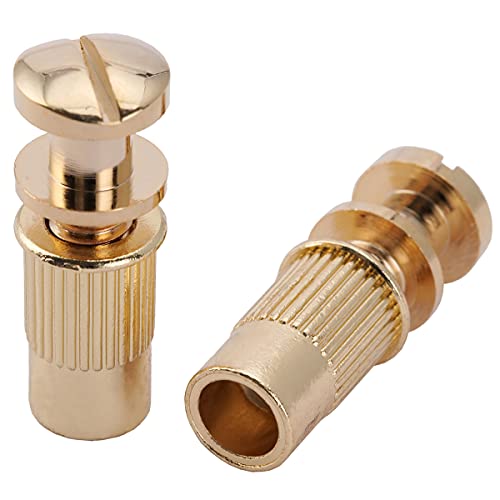 Musiclily Pro M8 Metrica Set Di Perni E Inserti Per Ponte Wraparound Chitarra Elettrica Epiphone Les Paul, Dorato (Set Di 2)